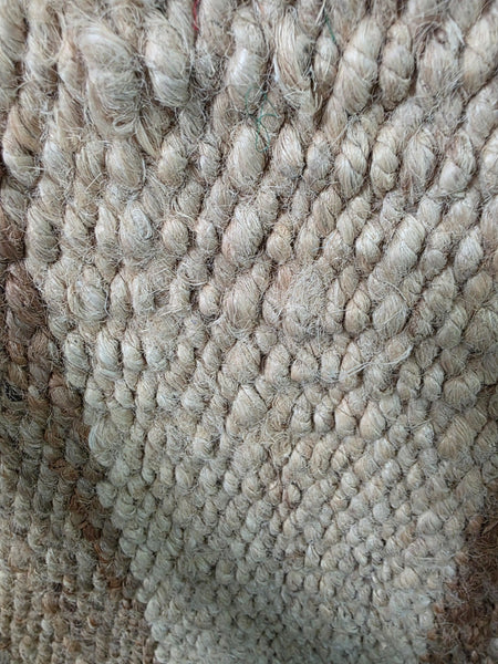 Large 6ft x 4ft Hand Woven Striped Jute Rug