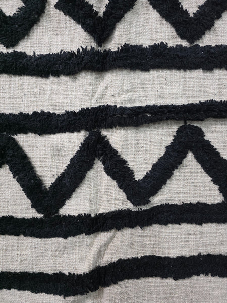 Large 100% Cotton Hand Woven Boho Bohemian Tufted Throw
