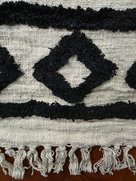 Large 100% Cotton Hand Woven Boho Bohemian Tufted Throw