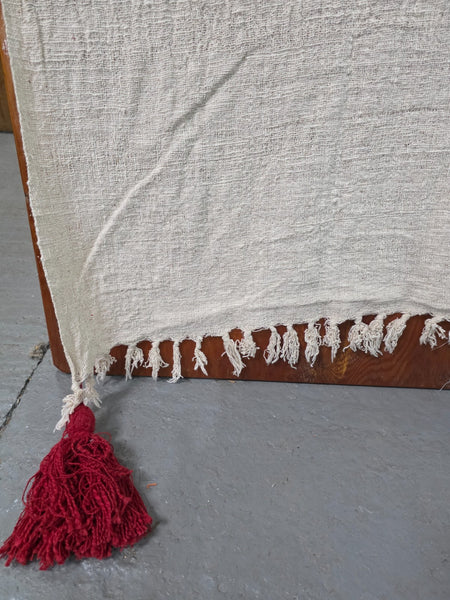Large 100% Cotton Hand Woven Boho Bohemian Tufted Throw
