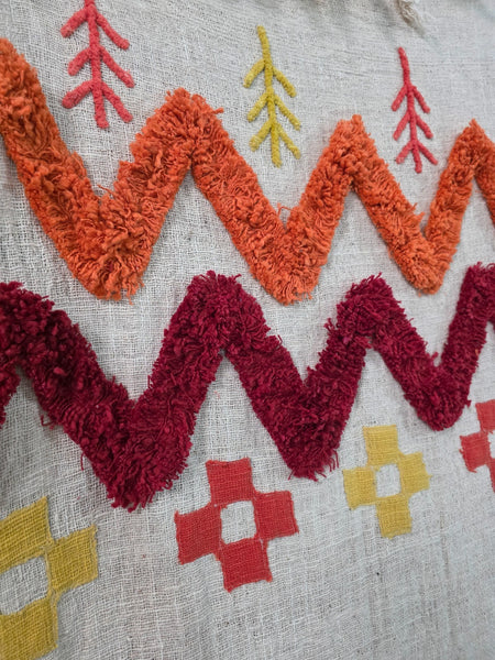 Large 100% Cotton Hand Woven Boho Bohemian Tufted Throw