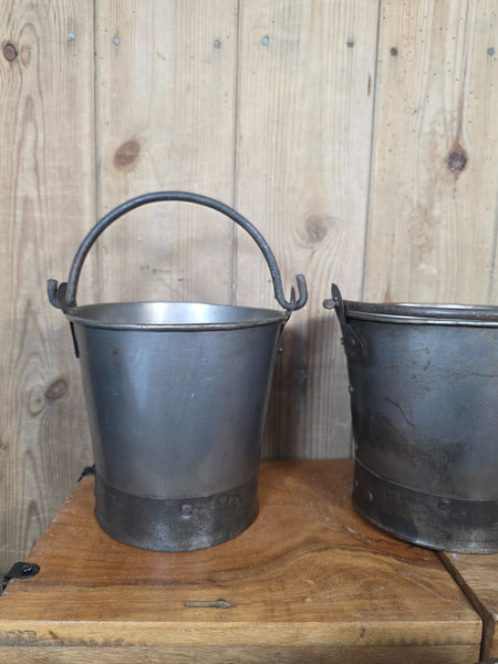 Vintage Rustic Galvanised Mini Bucket Herb Planter Utensils Condiments
