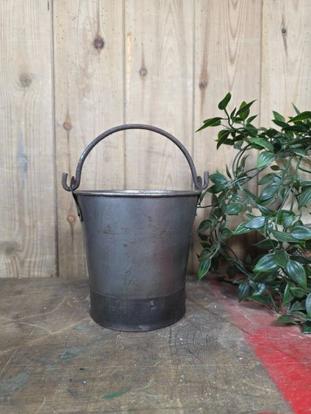 Vintage Rustic Galvanised Mini Bucket Herb Planter Utensils Condiments