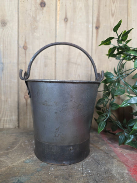 Vintage Rustic Galvanised Mini Bucket Herb Planter Utensils Condiments