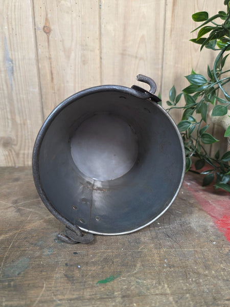 Vintage Rustic Galvanised Mini Bucket Herb Planter Utensils Condiments