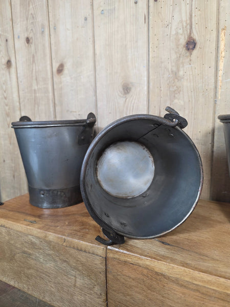 Vintage Rustic Galvanised Mini Bucket Herb Planter Utensils Condiments