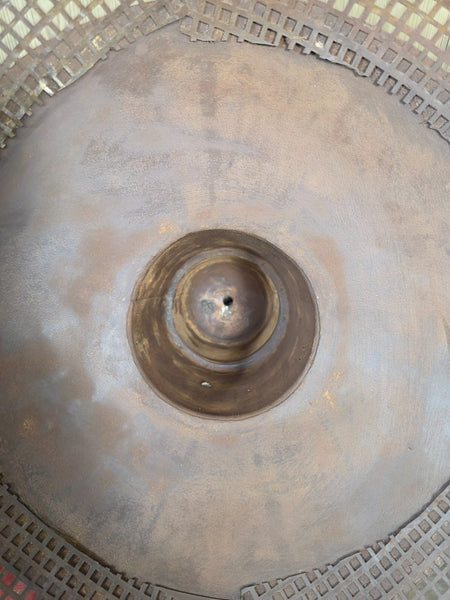 Large Rustic Industrial Reclaimed Metal Riveted Ceiling Pendant Light Shade