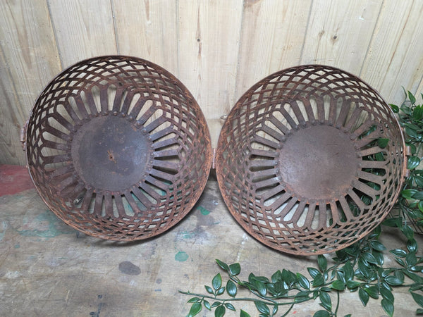Rustic Reclaimed Handmade Metal Lattice Hanging Ball Candle Lantern