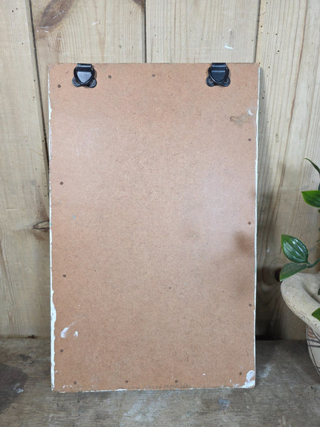 Vintage Rustic Indian Wooden Temple Wall Mirror Bathroom Hallway Kitchen