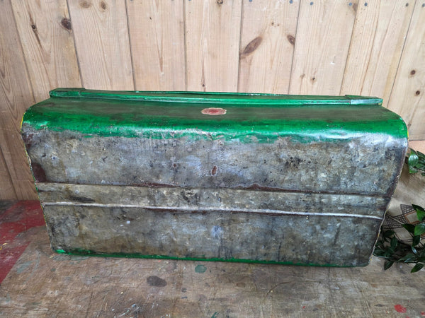 Vintage Indian Hand Painted Metal Tin Railway Travel Storage Chest Trunk