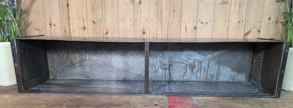 Vintage Reclaimed Metal Galvanised Riveted 5ft Garden Planter Feeder Trough Tub