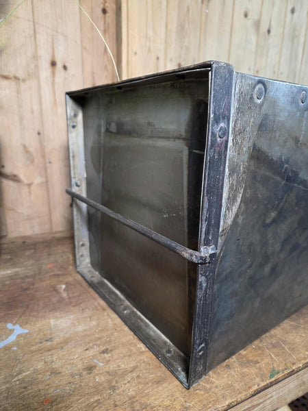 Vintage Reclaimed Metal Galvanised Riveted 5ft Garden Planter Feeder Trough Tub