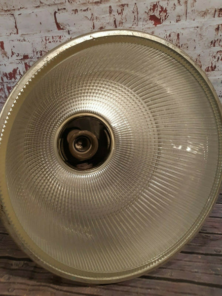 Vintage Industrial Holophane Prismpack Ceiling Factory Light