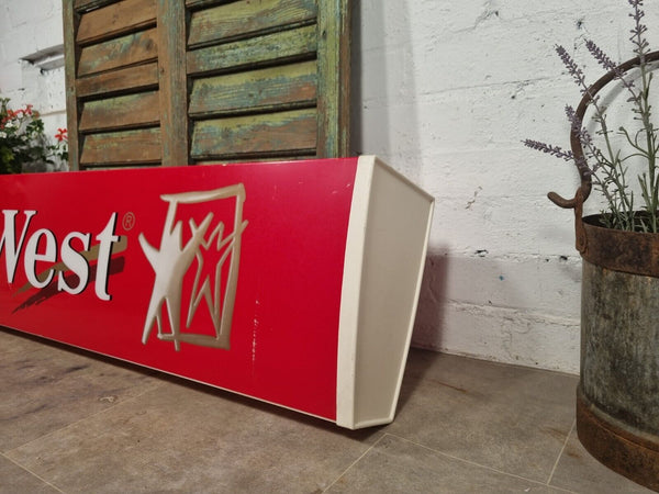 Vintage West Cigarettes Light Up Advertising Sign Box  Bar Mancave McLaren F1