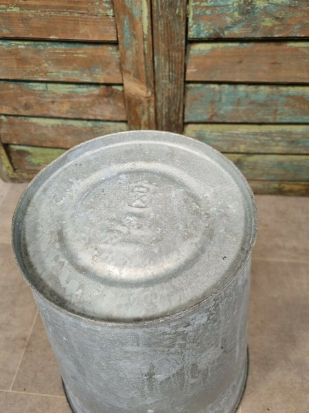 Vintage Galvanised Zinc Florist Display Tub Bucket Garden Planter Vase