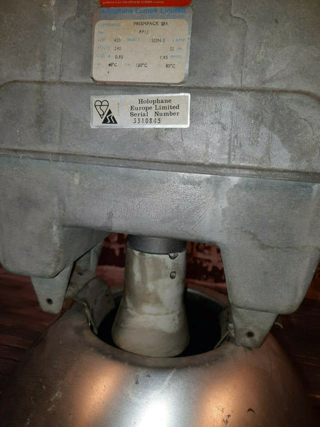 Vintage Industrial Holophane Prismpack Ceiling Factory Light