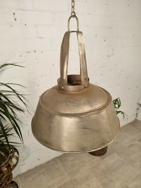 Vintage Reclaimed Hand Made Industrial Metal Ceiling Hanging Pendant Light Shade