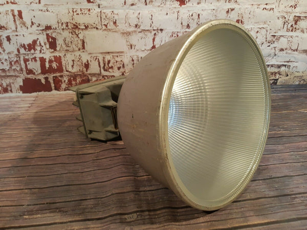 Vintage Industrial Holophane Prismpack Ceiling Factory Light