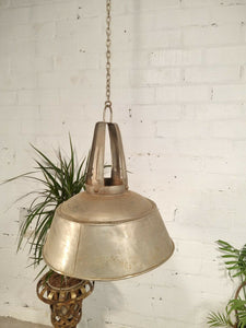 Vintage Reclaimed Hand Made Industrial Metal Ceiling Hanging Pendant Light Shade