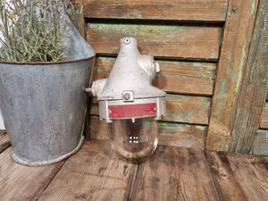 Vintage Industrial US Navy Crouse & Hinds Explosion Proof Bulkhead Light Lamp