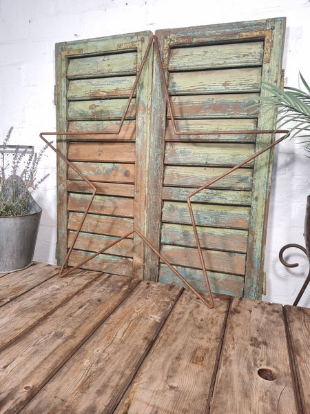 Vintage Reclaimed Extra Large Metal Rusty Iron Star Garden Home Decor