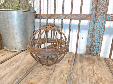Antique Whaling Ships Gimbal Gimble Globe Oil Lamp Light