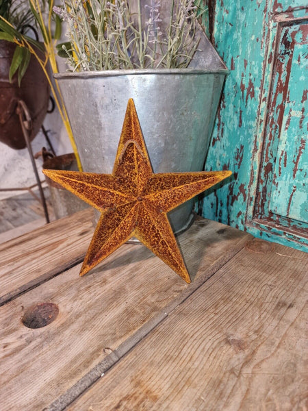 3D Rustic Reclaimed Vintage Rusty Metal Barn Star Home Garden Wall Decor