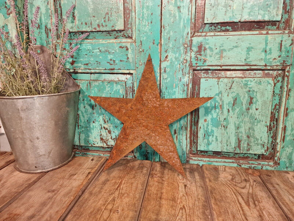 Rustic Reclaimed Vintage Rusty Metal Star Home Garden Wall Decor