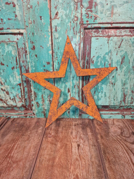 Rustic Reclaimed Vintage Rusty Metal Star Home Garden Wall Decor