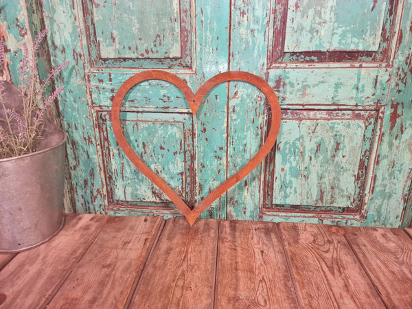 Rustic Reclaimed Vintage Rusty Metal Heart Home Garden Wall Decor