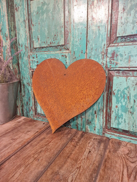 Rustic Reclaimed Vintage Rusty Metal Heart Home Garden Wall Decor