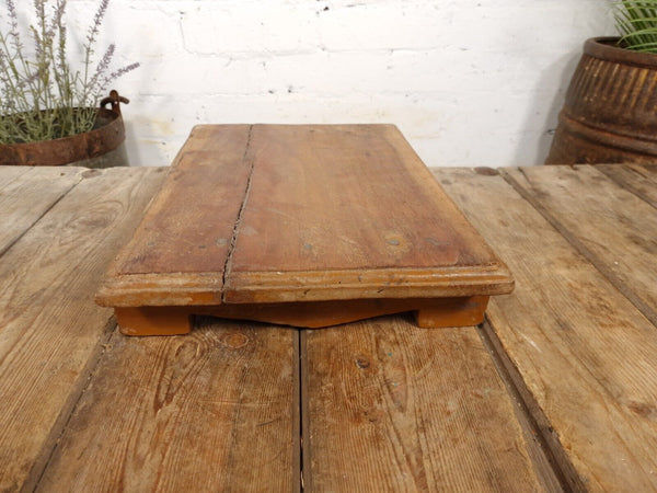 Vintage Rustic Solid Wooden Serving Platter Tray Table Stand Chopping Board