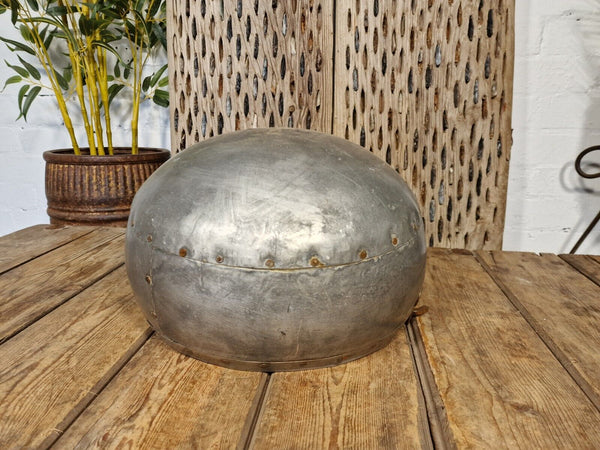 Vintage Hand Beaten Riveted Indian Water Pot Dish Bowl Hanging Garden Planter