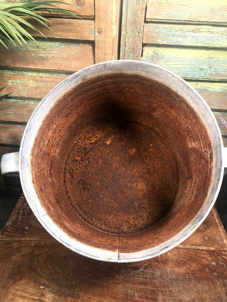 Vintage French European Galvanised Zinc Wash Tub Bucket Pot Garden Planter
