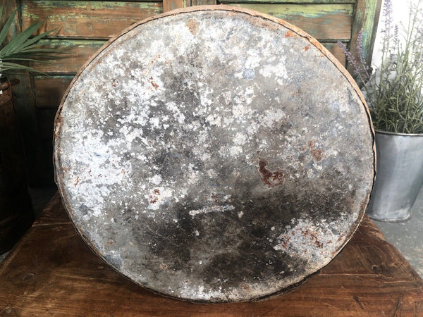 Vintage Rustic French European Galvanised Zinc Petrol Fuel Oil Lantern Tin Can