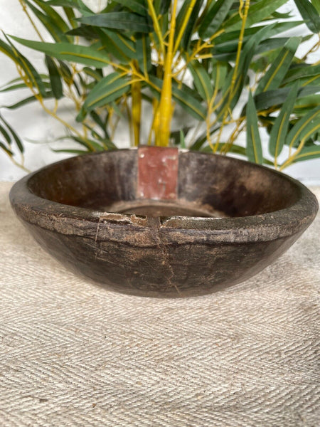 Antique Vintage Hand Carved Indian Small Mortar Salt Spice Soap Dish Candle Bowl