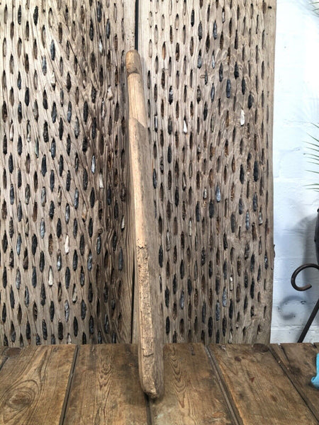 Vintage Antique Primitive Rustic Hungarian Wooden Carved Ribbed Wash Board