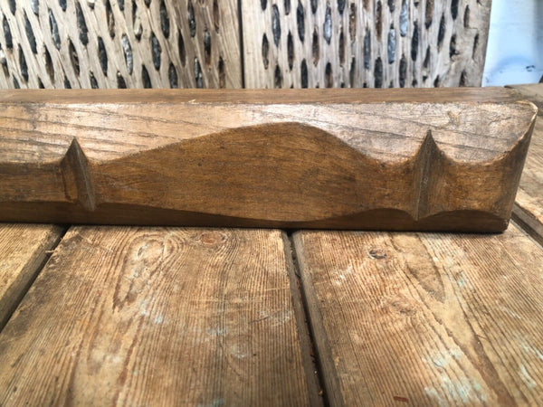 Vintage Antique Primitive Rustic Hungarian Wooden Carved Ribbed Wash Board