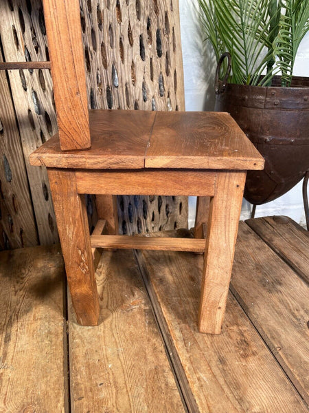 Vintage Reclaimed  Rustic Hand Made Small Side Lamp Table Plant Stand Stool