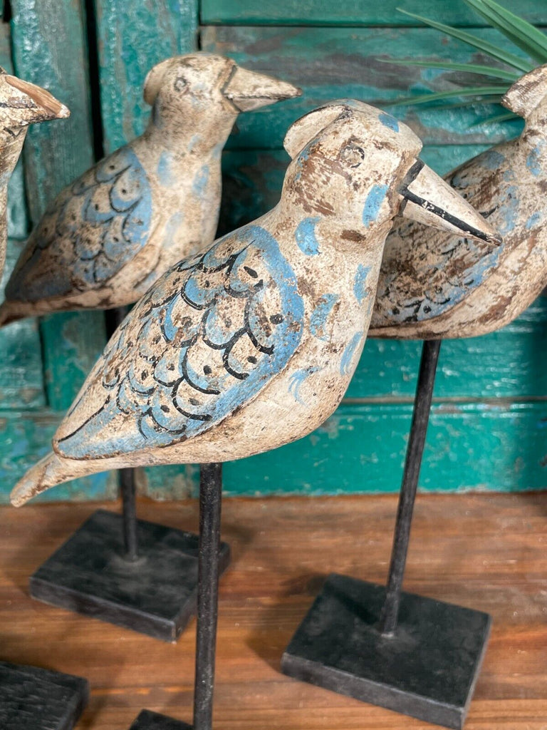 Wooden bird on stand discount