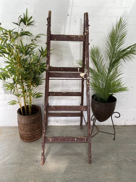 Vintage Rustic French Fruit Picking Decorators Trestle Ladders