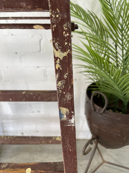 Vintage Rustic French Fruit Picking Decorators Trestle Ladders