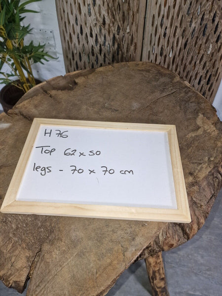 Large French Rustic Primitive Wooden Butchers Chopping Stump Block