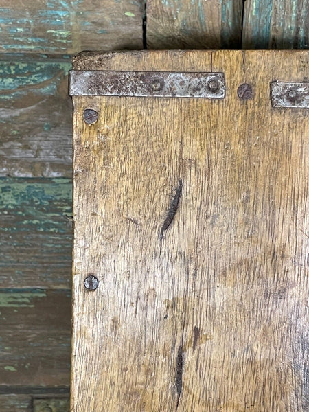 Vintage Rustic Reclaimed Hand Made Wooden Brick Mould Trinket Herb Planter