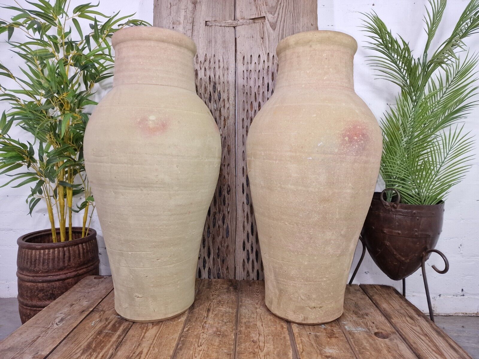 Very Large Rustic Mediterranean Terracotta Garden Plant Pot Urn Olive Jar Tree