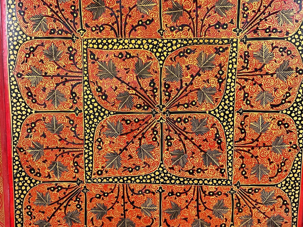 Vintage Original Kashmiri Hand Painted Floral Papier Mache Tray