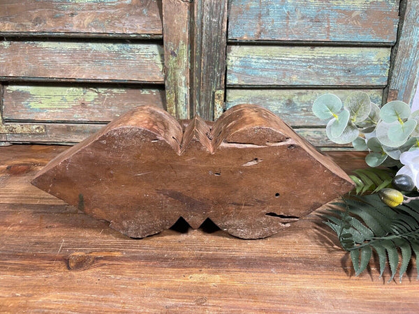 Vintage Indian Hand Crafted Carved Wooden Spice Box