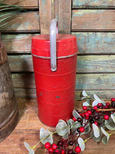 Vintage Retro Thermos Flask Cork Lid Glass Insert