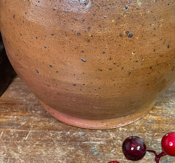 Antique Rustic French Earthenware Salt Glazed Stoneware Pitcher Flagon