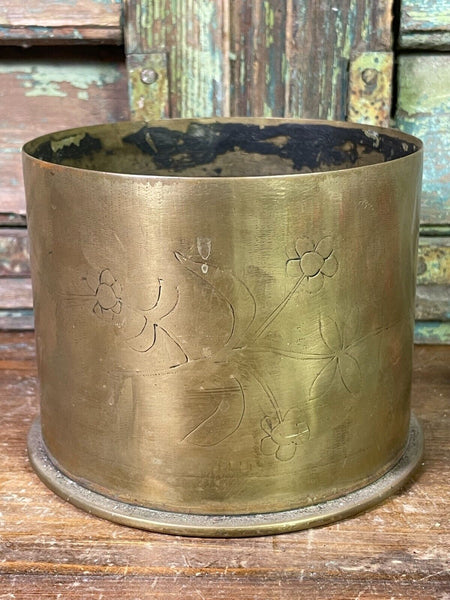 Antique Vintage WW1 WW2 Brass Shell Case Trench Art